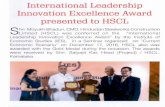 International Leadership I Innovation Excellence Award ...hscl.co.in/media/publication/PSU_CONN_JAN17_9EDI.pdf · Pawan Hans bags Certificate ofRecognition forloT Union Minister of