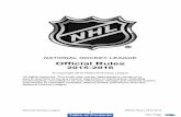 NHL Official Rules 2015-2016 · National Hockey League Official Rules 2015-2016 iii 2015-2016 NHL OFFICIATING TEAM REFEREES LINESMEN Jersey No. Name Jersey No. Name 2 3 4