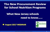 The New Procurement Review for School Nutrition Programs · The New Procurement Review for School Nutrition Programs What New Jersey schools ... (primary factor), but not the sole