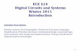 ECE 124 Digital Circuits and Systems Winter 2011 Introductionpami.uwaterloo.ca/~basir/ECE124/week1.pdf · Digital Circuits and Systems Winter 2011 Introduction ... M. Morris Mano,