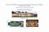 Law and Ethics in Counseling Conference 2018 (Third Annual)uhcno.edu/academics/continuing-studies/docs/Law-Ethics-18/... · Law and Ethics in Counseling Conference 2018 (Third Annual