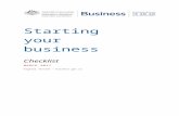 So you’re starting a business. Congratulations!  · Web viewStarting your . business. Checklist. MARCH 2017. Digital version – business.gov.au. So you’re starting a business.
