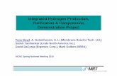 Integrated Hydrogen Production, Purification & … hydrogen production.pdf · Integrated Hydrogen Production, Purification & Compression Demonstration Project Tony ... membrane reformer