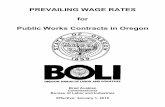 PREVAILING WAGE RATES for Public Works … · The prevailing wage rate is made up of an hourly base rate and an hourly ... Board (CCB). (ORS 279C.836) This includes flagging and landscaping