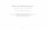 Discrete Mathematics - City University of New Yorksaad/courses/dm/dmbook.pdf · Discrete Mathematics Lecture Notes, ... { M.D. Plummer: Matching theory (Elsevier, Amsterdam, 1979)