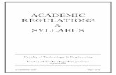 ACADEMIC REGULATIONS SYLLABUS - CHARUSAT · ACADEMIC REGULATIONS & SYLLABUS Faculty of Technology & Engineering ... The journey of CHARUSAT started in the year 2000, with only 240