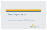 Invest In Your Future - CalPERS · Invest in your future Get to know your employer’s 401(k)/457 plan today!
