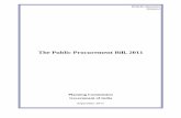 The Public Procurement Bill, 2011 - Planning …planningcommission.nic.in/reports/genrep/public_pro_bill.pdf · Draft for discussion Version-I The Public Procurement Bill, 2011 Planning