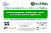Harsh Environment SAW Wireless Sensor Applications Library/Events/2015/crosscutting... · PtAl, Pt ‐Al/Pt/ZrO 2, PtAl ... Cycle shown in the previous slide was repeated 3 times
