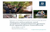 Nature in Neighborhoods community grants Nature … · We aspire to achieve exceptional results ... Grant recommendations are made by a peer-review team ...  ...