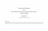 Technical Manual Of Intel Haswell / Broadwell Series CPU ... · Technical Manual Of Intel Haswell / Broadwell Series CPU Based SBC NO.G03-NU92-F ... The BIOS options in this manual
