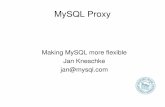 MySQL Proxy · MySQL Proxy Making MySQL more ... same script run directly and through the proxy ... the global scope and threading don't play nice ...