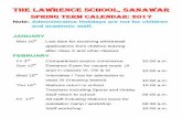 THE LAWRENCE SCHOOL, SANAWARsanawar.edu.in/UpoadFile/Spring2017.pdf · THE LAWRENCE SCHOOL, SANAWAR SPRING TERM CALENDAR ... Orientation Programme for L-IV Boys (Counsellor) ... Inter-
