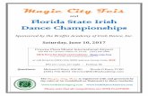 Florida State Irish Dance Champio Magic City... · PDF fileCEILI CHAMPIONSHIP All Ages ... Florida State Irish Dance Championships ... in question to arrive at the stage and compete.