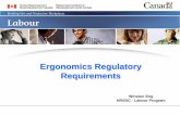 Ergonomics Regulatory Requirements - Home | … · environment, the work procedures, the ... • Common ergonomics-related hazards in the workplace ... Slide 1 Author: