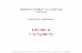 Chapter 4 File Systems - Stony Brookyang/333slides/MOS-3e-04.pdf · Chapter 4 File Systems. Tanenbaum, ... MODERN OPERATING SYSTEMS Third Edition ANDREW S. TANENBAUM Chapter 4 File