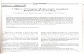 A Study ofCongenital and Early Acquired Impairment ofHearing studyof congenital and early.pdf · A Study ofCongenital and Early Acquired Impairment ofHearing Parmod Kalsotra*, ...