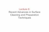 Lecture 6: Recent Advances in Surface Cleaning and ...tam.northwestern.edu/summerinstitute/_links/_courses/Surface... · • Plasma chemistry can be tailored for specific surface