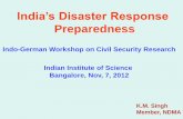 India’s Disaster Response - hrdp-idrm.in · Contents Management of Disasters in India Disaster Management Act 2005 National Disaster Response Force (NDRF) State Disaster Response