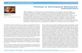 Testing in Aerospace Research: Introduction · Issue 12 - Deceer 201 - Testing in Aerospace Research: Introduction ... domains concerned by aerospace developments: facilities, methods,