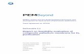 Report on feasibility evaluation of composite palladium ...pembeyond.eu/deliverables/D5.2 Report on feasibility evaluation of... · Summary Feasibility of ... One of the advantages