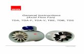 General Instructions - Kruger Ventilation · General Instructions (Axial Flow Fan) TDA, TDA-F, TDA-V, TBE, TDB, TDS . IGB010.E3/0806 . This manual is to guide the users in the proper