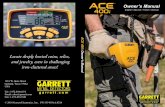 Owner’s Manual - Garrett · 8 arrett Metal Detectors ACE 400i™ 9 AUDIO FEATURES Tone ID—The ACE 400i produces three distinct tones based on a target’s metal type and conductivity: