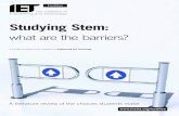 Studying Stem: what are the barriers? - MEImei.org.uk/files/pdf/Studying_Stem.pdf · 3 Studying Stem? what are the barriers? A Factflle provided by The Institution of Engineering