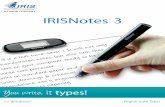 IRISNotes - dustinweb.azureedge.net · IRISNotes is a pen and mobile note taker. ... IRISNotes TM 3 Smart Pen ... software may be used or copied only in accordance with the terms