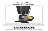 Manual L-1000/2 - Lemmer · electrical sparks and result in severe personal injury. LEMMER airless sprayers generate high fluid pressure. Improper use could result in an injection