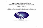 1 North American Homeopathic Patient Survey€¦ · 1 North American Homeopathic Patient Survey A Study Conducted by the American Medical ... • All National Homeopathic Schools
