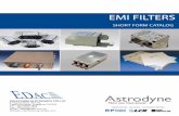 EMI FILTERS - EP-Power · As part of the Astrodyne family of companies, LCR Electronics, Radius Power and Filter Concepts specialize in the design and manufacture of standard and