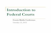 Introduction to Federal Courts conf... · State/Federal Courts ... bank robbery, certain drug cases, or crimes of violence ... Magistrate judge conducts bail hearing, which