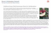 Childhood Injury Risk Assessment Sheet for … · Childhood Injury Risk Assessment Sheet for Childminders The Early Years Foundation Stage 2017 requires providers to ‘demonstrate