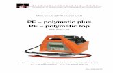 polymatic plus PF – polymatic top - Plasson · The electro fusion control units of type Polymatic Plus are exclusively for the electro fusion of ... Weather Condition – Witterung