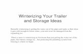 Winterizing Your Trailer and Storage Ideas · 2014-05-21 · Winterizing Your Trailer and Storage Ideas ... this will require plugging unit in or hooking up to a charger at least
