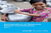 Compendium of Resource Partner Contributions - … · 4 TOTAL REVENUE BY TYPE OF FUNDING, 2017 The total revenue for UNICEF in 2017, was $6.6 billion, which represents an increase