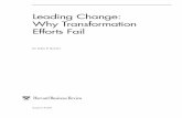 Leading Change: Why Transformation Efforts Fail · march-april 1995 reprint number john p. kotter leading change: why transformation efforts fail 95204 noel m. tichy the ceo as coach: