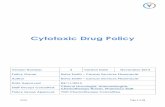Cytotoxic Drug Policy - Yeovil District Hospital · Cytotoxic Drug Policy ... 8.8 Pharmacy Cytotoxic Preparation Services ... 5.3.2 Prescriptions for cytotoxic drugs must be complete,