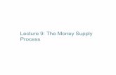 Lecture 9 The Money Supply Process - Home - …econ.ucsb.edu/~garratt/135/Lecture 9 The Money Supply Process.pdf · The’Fed’sBalance’Sheet • Liabilities – Currency in circulation: