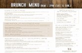 BRUNCH MENU 8AM - 2PM (SAT. & SUN.) - …€¦ · FRITTATAS All frittatas are served with hash browns and a salad of mixed greens with dried cranberries, candied pecans, goat cheese