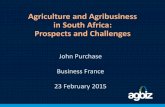 Agriculture and Agribusiness in South Africa: Prospects ... March... · Real intermediate input expenditure. Gross Capital Formation and Net Farm Income: 1971-2012 ... Overall Prospects