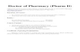 Doctor of Pharmacy (Pharm D) - Andhra University · Doctor of Pharmacy (Pharm D) (Approved by the Government of India, Ministry of Health vide letter No. V.13013/1/2007-PMS dated