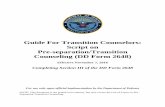 Guide For Transition Counselors: Script on Pre … · Download your VMET at:  as soon as you have decided to leave the Service. We recommend you download DD Form 2586 at …