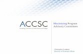 Maximizing Program Advisory Committees - ACCSC Maximizing Program Adv… · No organization exists in a vacuum •This adage aptly to educational institutions – particularly those