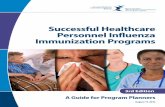 Successful Healthcare Personnel Influenza Immunization ... · 1 Successful Healthcare Personnel Influenza Immunization Programs – A Guide for Program Planners Patient Safety & Organizational