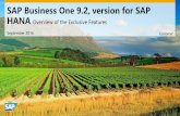 SAP Business One 9.2, version for SAP HANA Overview of the Exclusive ...achieveits.com/assets/whitepapers/Overview_Presentation_SAP... · SAP Business One 9.2, version for SAP HANA