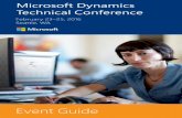 Microsoft Dynamics Technical Conference - Eclipse · While you are attending the Microsoft Dynamics Technical Conference, ... The Microsoft Dynamics AX team will be on hand to answer