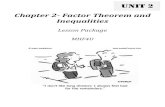 Chapter 2- Factor Theorem and Inequalities chapter 2 lesson package   · Chapter 2 Outline