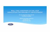 REAL-TIME HARDWARE-IN-THE-LOOP SIMULATION … · REAL-TIME HARDWARE-IN-THE-LOOP SIMULATION FOR DRIVABILITY DEVELOPMENT Yun Liu ... vehicle accel, clutch ... HIL-Presentation.pptx